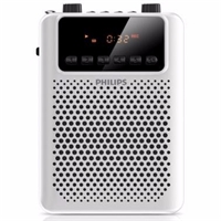 飞利浦（PHILIPS）SBM150 WHI 广场级音效小音响 扩音器 插卡音箱 REC录音 FM收音功能 教学专用 白色