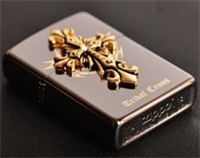 民族十字架黑冰系列 打火机 ZBT-1-34a