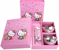 卡通儿童餐具四件套（叮当猫/hello Kitty）