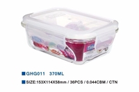 乐奇士370ml高硼硅耐热玻璃保鲜盒 GHG011