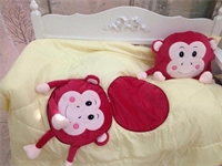 圆猴（喜庆红）抱枕被 SS-HS56066