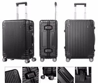 DB3*09001 新秀丽经典铝箱登机行李箱  20寸-黑色