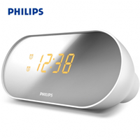 飞利浦（PHILIPS）AJ2000 时钟收音机 双闹钟LED显示屏 白色