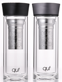 美国库特品牌水纹盖型双层水晶玻璃杯