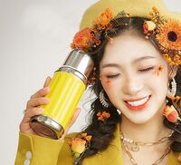 TD50300103 果味黄 独角犀Rhinolife 复古时尚保温杯 350mL