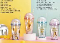七彩泡泡吸管杯 3834-1