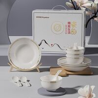 荣事达瓷韵精致生活碟碗勺餐具十六件套