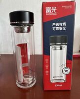 富光佳美双层玻璃杯330ml