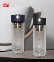 富光颜语双层玻璃杯300ml