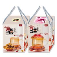 鸿运当头创意蘑菇杯+杯盖（小食盘）+恒温垫三件套