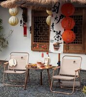 大迈围炉煮茶烧烤桌椅套装（1桌2椅） DM-9008*1+DM-2013*2