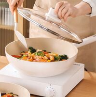 银月麦饭石不粘炒锅 DFS-C952