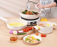 银月麦饭石不粘锅三件套 DFS-TZ952B