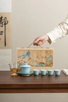 千里江山盖碗小套组