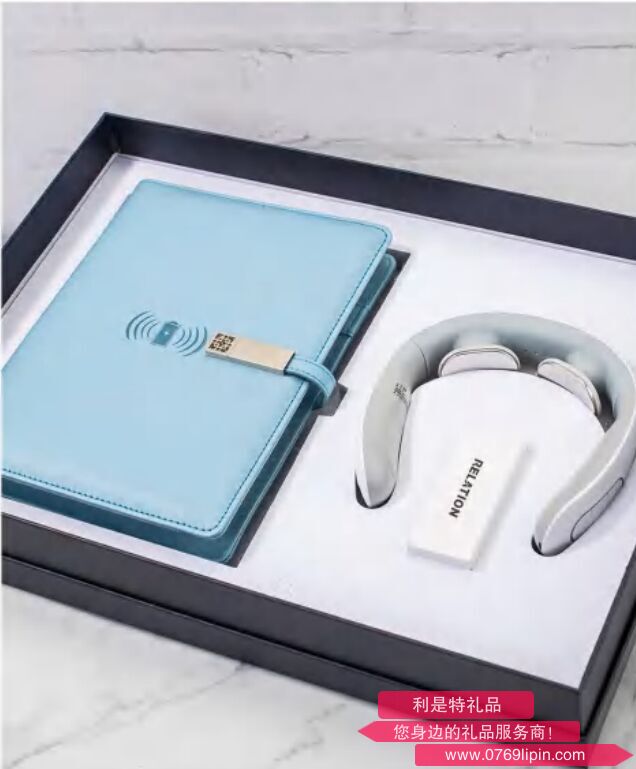 A5窗花扣内置8000mAh无 线电源本+颈椎按摩仪