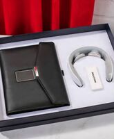 A5单折内置8000mAh无线 发光电源本+颈椎按摩仪