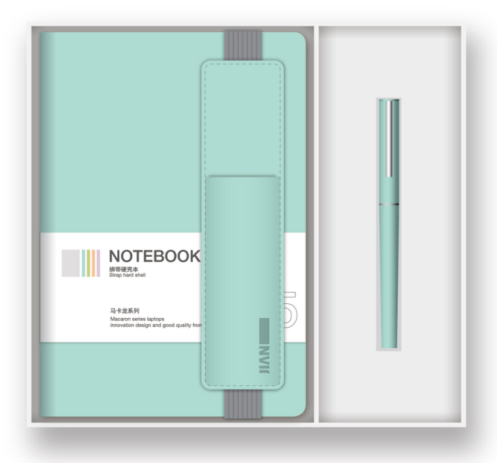 马卡龙-A5硬壳本+笔+笔袋套装
