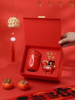 迷你咖啡保温杯＋马年摆件