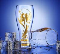 浮雕大力神杯玻璃啤酒杯