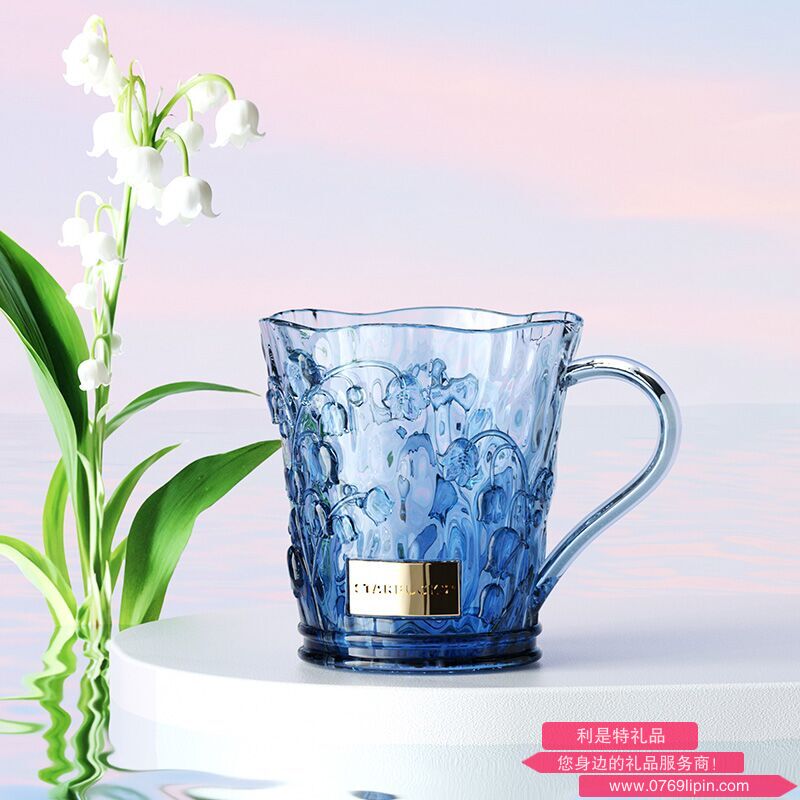 星巴克铃兰款徽章玻璃杯430ml