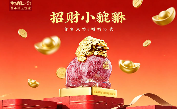 朱炳仁铜 小貔貅摆件