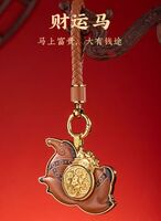 朱炳仁铜财运马钥匙扣
