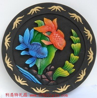 炭雕-鱼水合欢