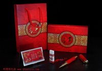 中国红瓷笔+红瓷名片盒+2GU盘