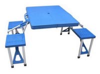 SM-Z006    塑料折叠桌椅连体五件套